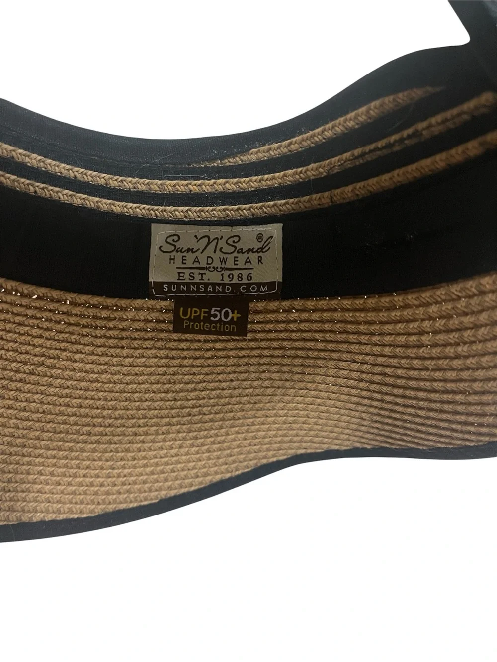 Sun ‘N’ Sand Women’s Straw Visor- UPF 50+ UV Protection- Summer Hat